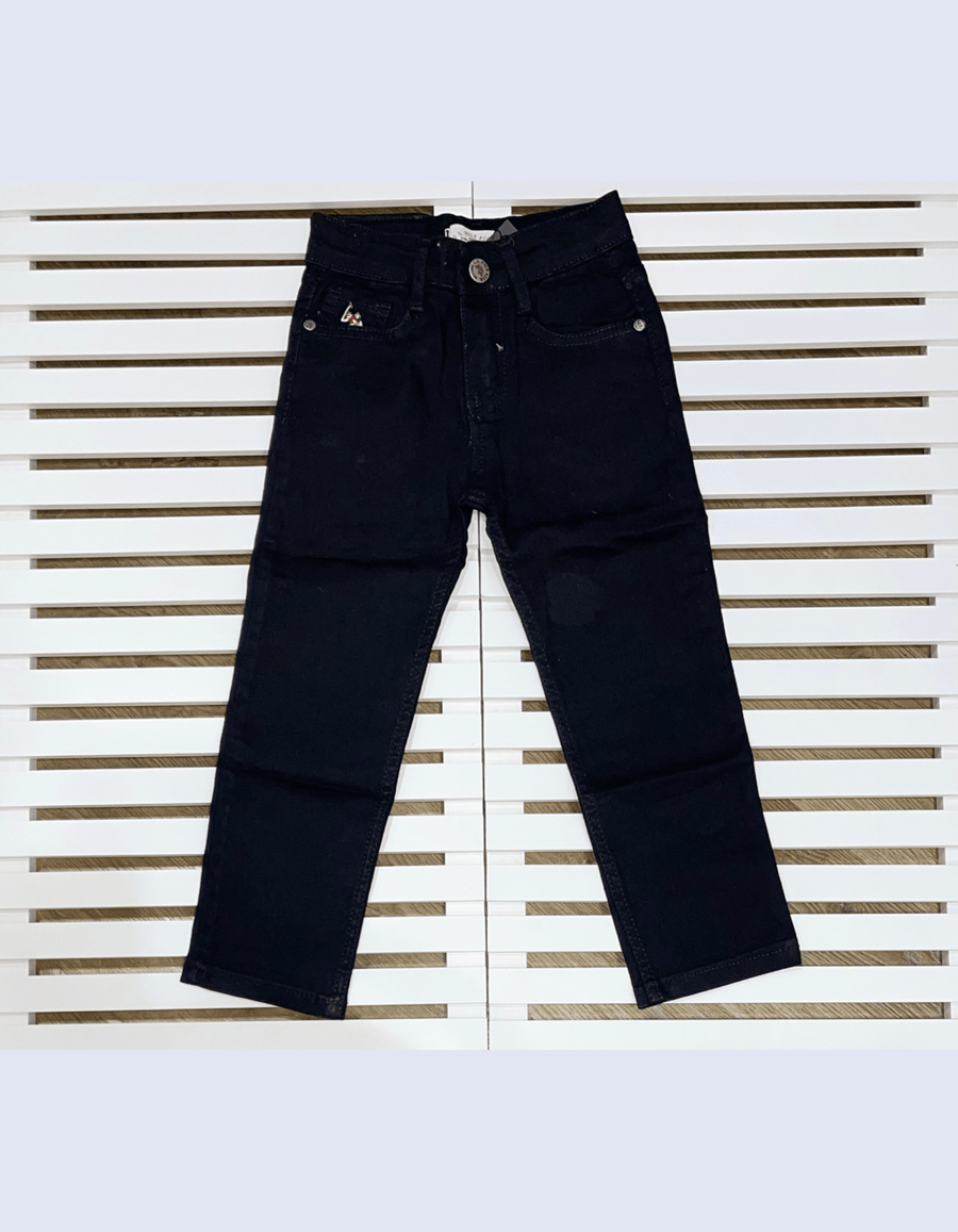 kids black polo jeans