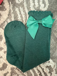 Knee socks with bow