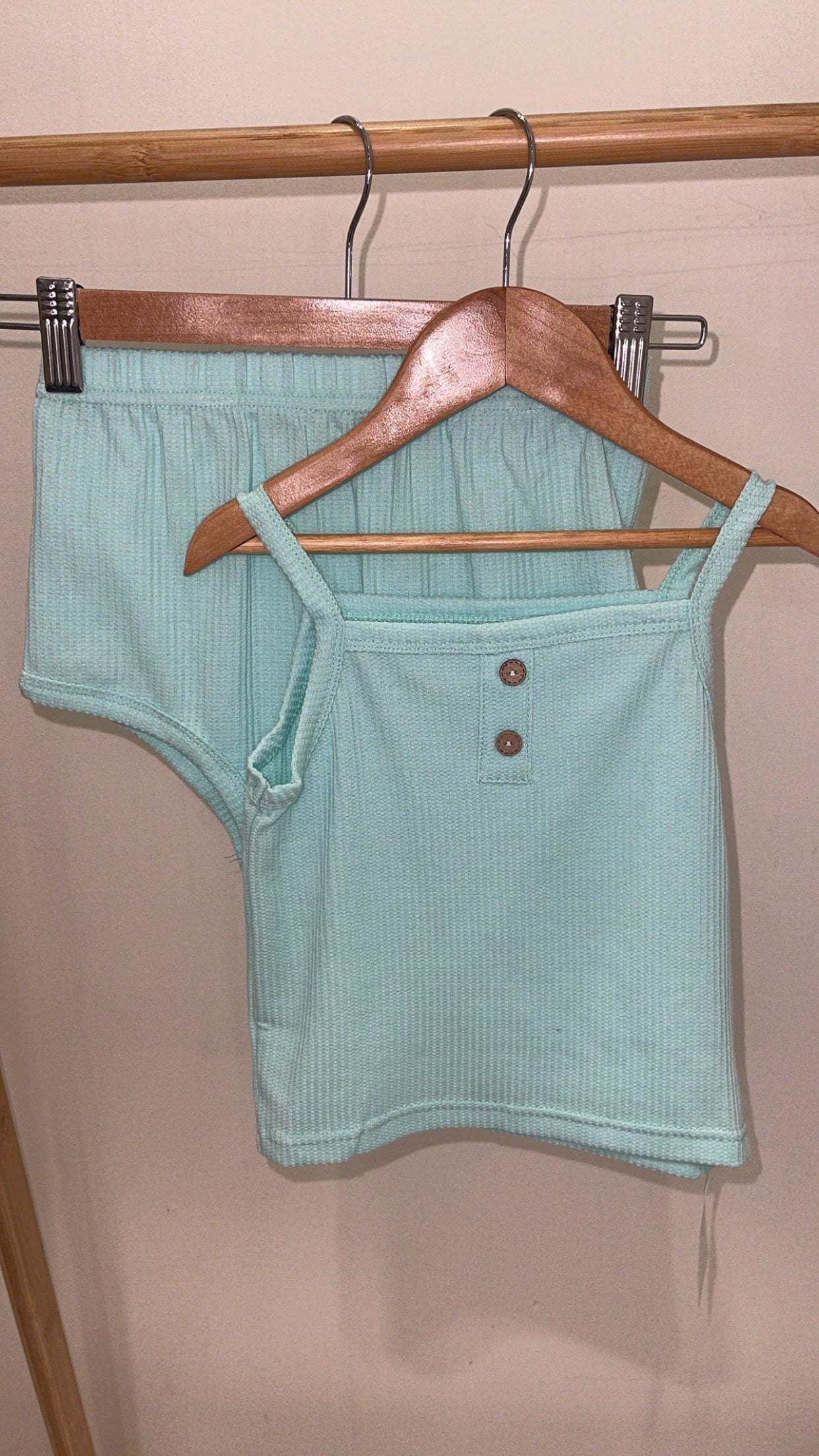 Bailey Waffle Singlet Set