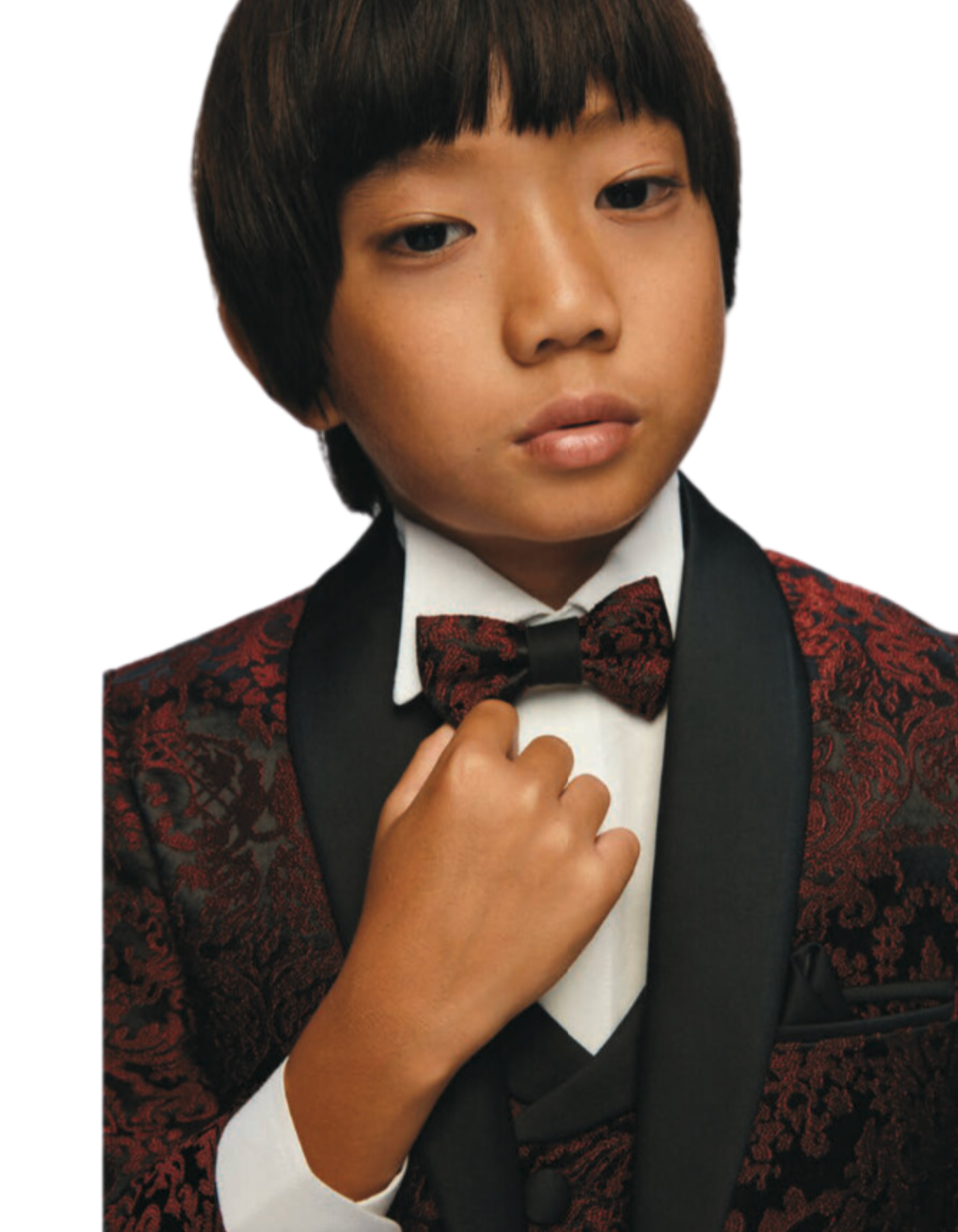 BOYS PATTERN 5 PIECE SUIT 6-10YRS