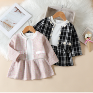 AYLA CHECKERED DRESS SET