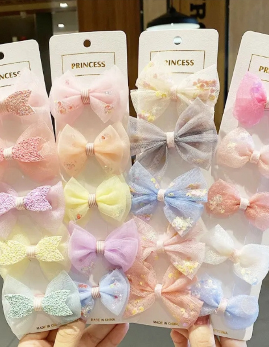 bow hair clips