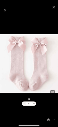 Knee socks with bow North Kidzz Pink Small 2-4 years 