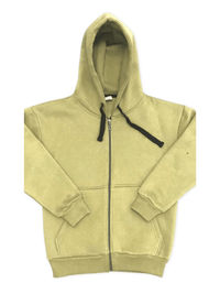 Green unisex cozy drawstring jacket