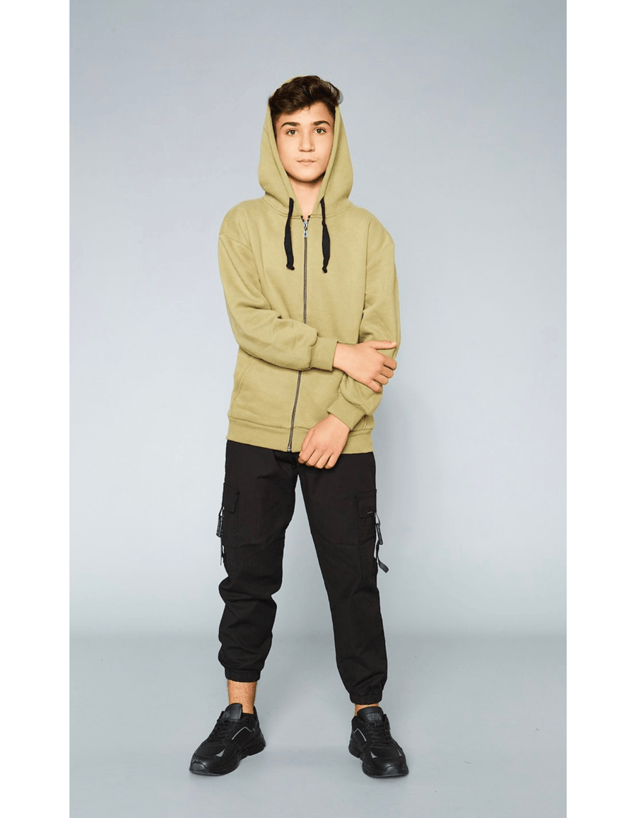 Green cozy drawstring jacket