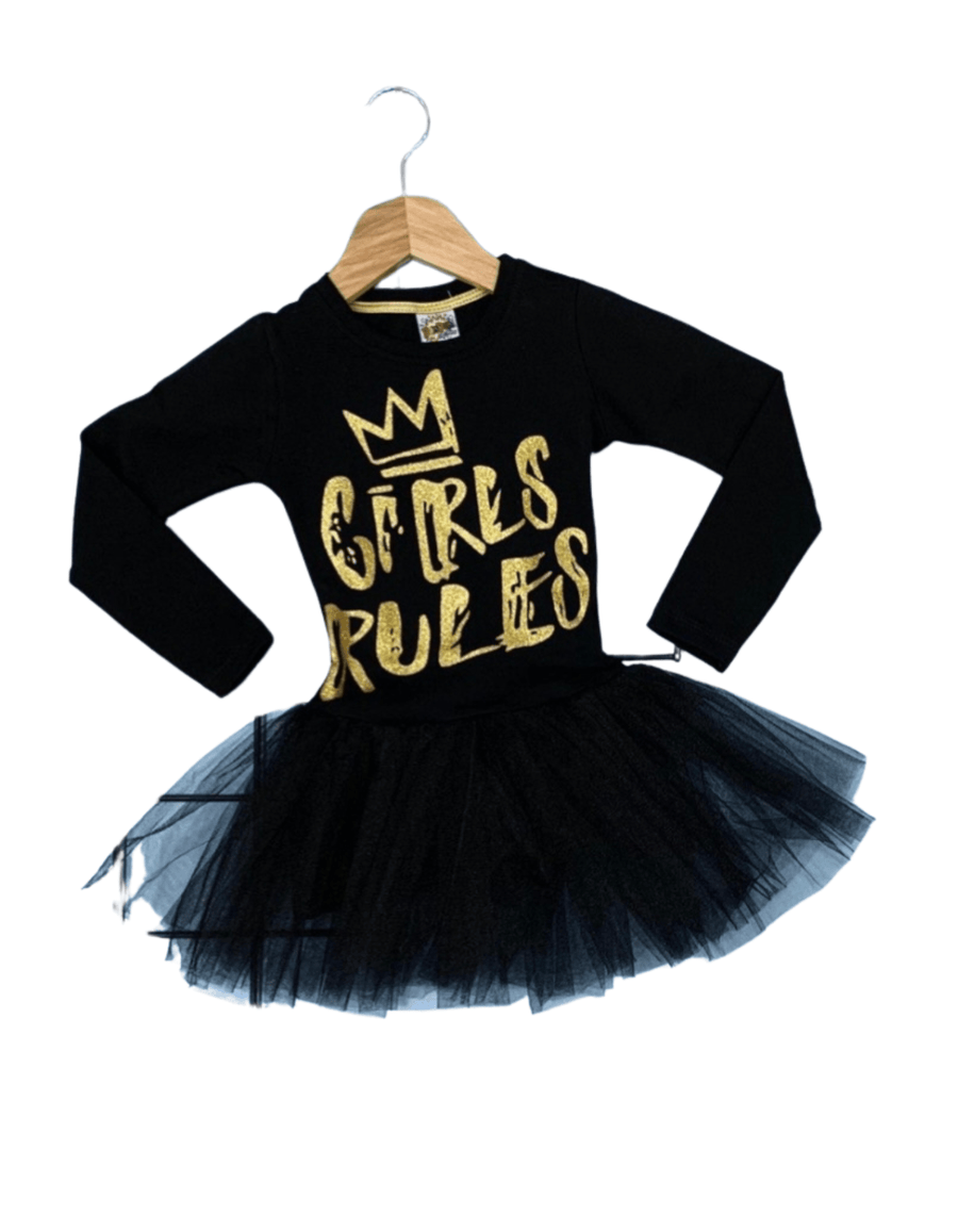 Girls rules tutu infinityfashion.com.au Black 2-3 