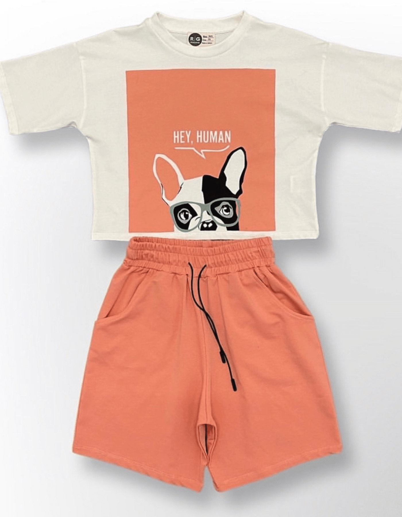 graphic tee and shorts set - infinity fashion 